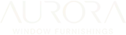 Aurora Designs logo (white text) – Window furnishings in Canberra, Australia