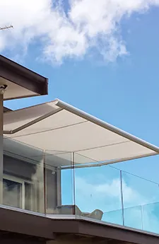 Manyana Folding Arm Awning Canberra | Aurora Window Furnishings