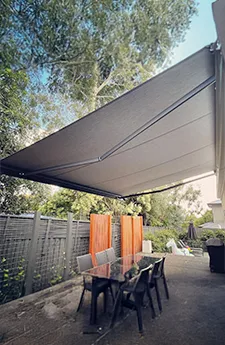 Manyana Folding Arm Awning Canberra | Aurora Window Furnishings