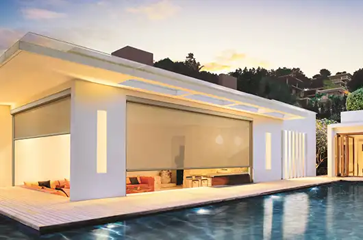 Alpha SRS outdoor blinds Canberra | Aurora Window Furnishings