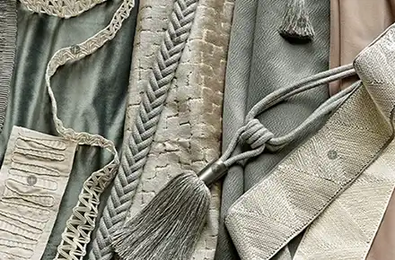 Aurora Designs Drapery Tiebacks & Trims Canberra: Enhance your Australian-made curtains with stylish tiebacks & trims. Add detail & elegance to your Canberra home décor.