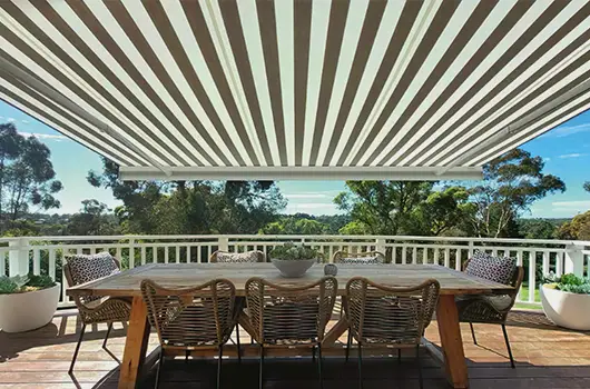 Manyana Folding Arm Awning Canberra | Aurora Window Furnishings