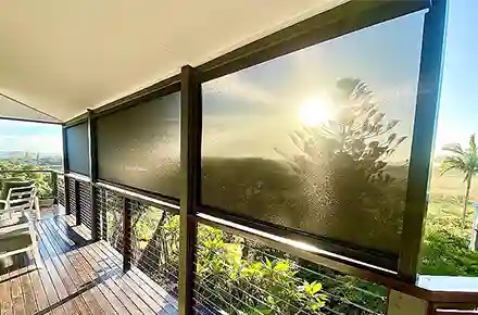 eZip Canberra outdoor zip blinds | Aurora Window Furnishings