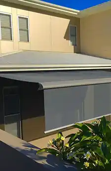 Modern home shaded with Opal awning