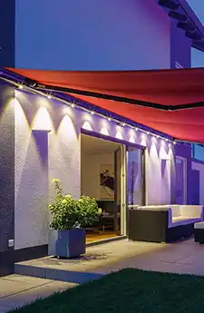 Opal retractable awning with clean finish