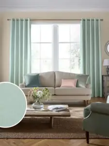 Laura Ashley Duck Egg Blue Easton | Curtain Fabric | Aurora Window Furnishings