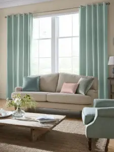 Laura Ashley Duck Egg Blue Easton | Curtain Fabric | Aurora Window Furnishings