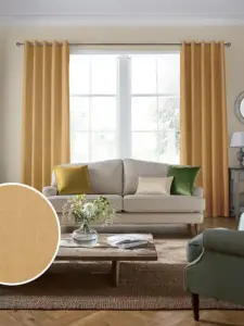 Laura Ashley Gold Easton | Curtain Fabric | Aurora Window Furnishings