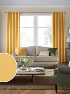 Laura Ashley Yellow Easton | Curtain Fabric | Aurora Window Furnishings