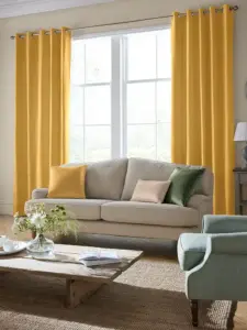 Laura Ashley Yellow Easton | Curtain Fabric | Aurora Window Furnishings