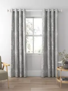 Laura Ashley Steel Grey Josette | Curtain Fabric | Aurora Window Furnishings