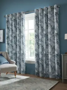 Laura Ashley Smoke Blue Millhayes | Curtain Fabric | Aurora Window Furnishings