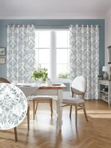 Laura Ashley Blue Parterre | Curtain Fabric | Aurora Window Furnishings