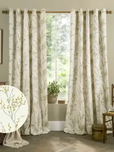 Laura Ashley Ochre Pussy Willow | Curtain Fabric | Aurora Window Furnishings