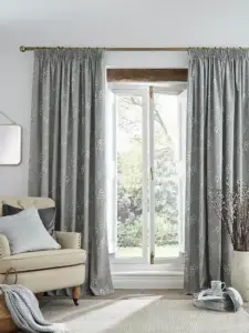 Laura Ashley Steel Grey Pussy Willow | Curtain Fabric | Aurora Window Furnishings
