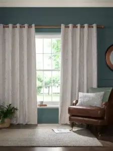 Laura Ashley Truffle Natural Pussy Willow | Curtain Fabric | Aurora Window Furnishings
