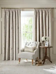 Laura Ashley Natural Rowsham Garden | Curtain Fabric | Aurora Window Furnishings