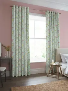 Laura Ashley Duck Egg Green Summer Palace | Curtain Fabric | Aurora Window Furnishings