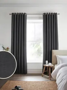 Laura Ashley Charcoal Swanson | Curtain Fabric | Aurora Window Furnishings