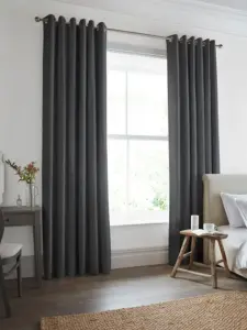 Laura Ashley Charcoal Swanson | Curtain Fabric | Aurora Window Furnishings