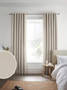 Laura Ashley Natural Swanson | Curtain Fabric | Aurora Window Furnishings