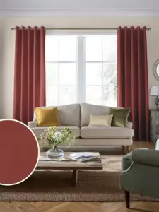 Laura Ashley Red Swanson | Curtain Fabric | Aurora Window Furnishings