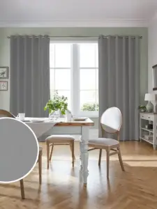 Laura Ashley Steel Grey Swanson | Curtain Fabric | Aurora Window Furnishings