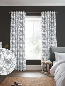Laura Ashley Charcoal Grey Tuileries | Curtain Fabric | Aurora Window Furnishings
