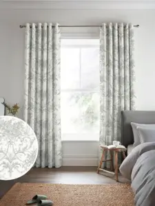 Laura Ashley Steel Grey Tuileries | Curtain Fabric | Aurora Window Furnishings