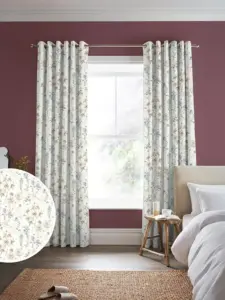Laura Ashley Chalk Pink Wild Meadow | Curtain Fabric | Aurora Window Furnishings