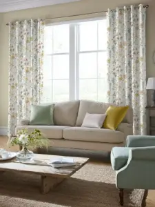 Laura Ashley Pale Gold Wild Meadow | Curtain Fabric | Aurora Window Furnishings