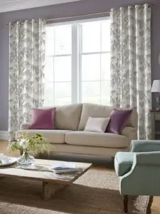 Laura Ashley Coral Lavender Wisteria | Curtain Fabric | Aurora Window Furnishings