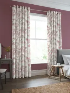 Laura Ashley Coral Pink Wisteria | Curtain Fabric | Aurora Window Furnishings