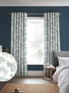 Laura Ashley Newport Blue Wisteria | Curtain Fabric | Aurora Window Furnishings