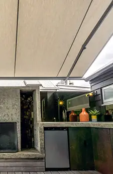 Aurora Merimbula Canberra Folding Arm Awning | Aurora Window Furnishings