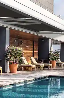 Aurora Merimbula Canberra Folding Arm Awning | Aurora Window Furnishings