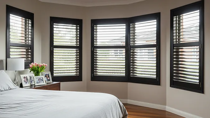 Canberra Black Shutters | Aurora Window Furnishings