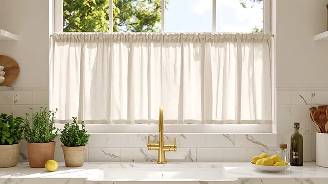Cafe curtains Canberra | Kitchen curtains | Aurora Window Furnishings
