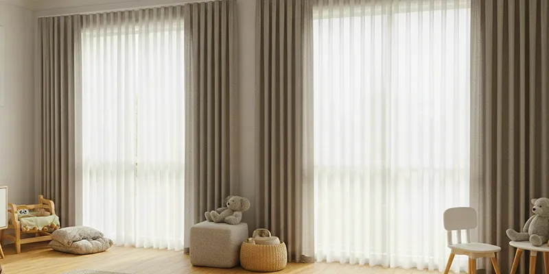 bay window curtains Canberra | Aurora Window Furnishings