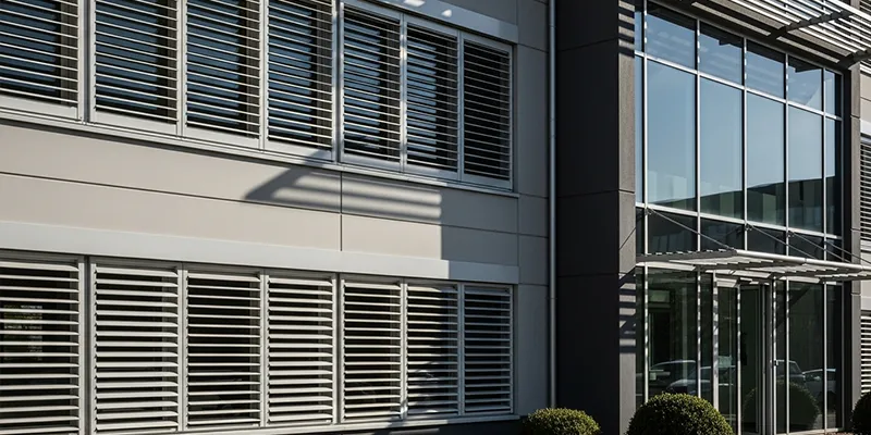 commercial aluminium shutters Canberra | Aurora Window Furnishings