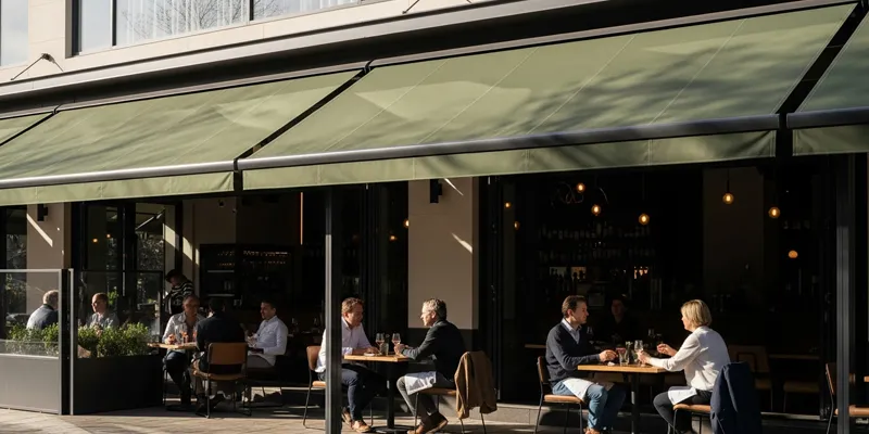 retractable awnings Canberra business