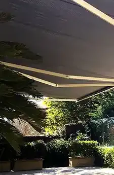 Rosedale folding arm awning by Aurora Window Furnishings Canberra Australia