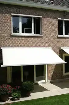 Rosedale folding arm awning by Aurora Window Furnishings Canberra Australia