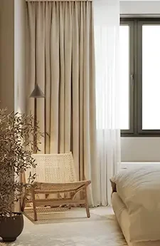 Canberra Double Curtains | Aurora Window Furnishings