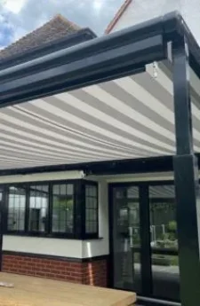 retractable patio awning Canberra | Plaza Viva | Aurora Window Furnishings