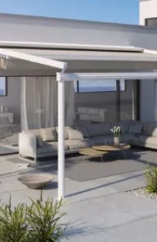 retractable patio awning Canberra | Plaza Viva | Aurora Window Furnishings
